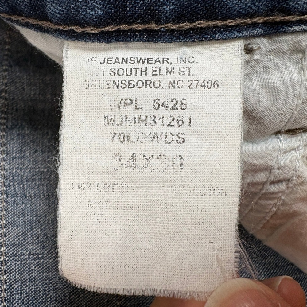 Wrangler Men Cargo Jeans 34x30 Blue Denim Utility Workwear Relaxed Western Baggy - Picture 12 of 14